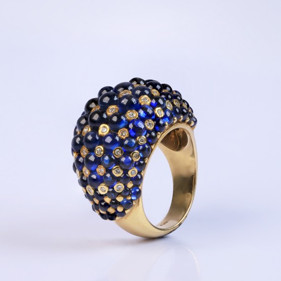 Cocktail Blue Sapphire Ring