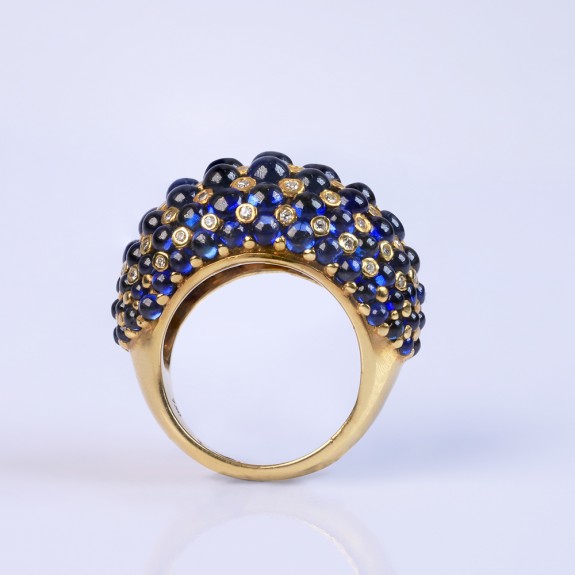 Cocktail Blue Sapphire Ring