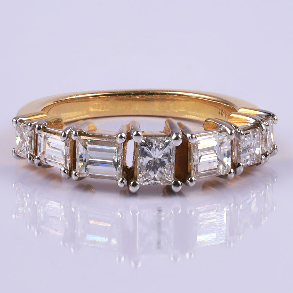 Gold diamond crown ring